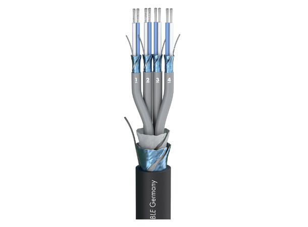 SOMMER Mistral MCF04 Multikabel sort | 2 x 0,22 mm², 4 par