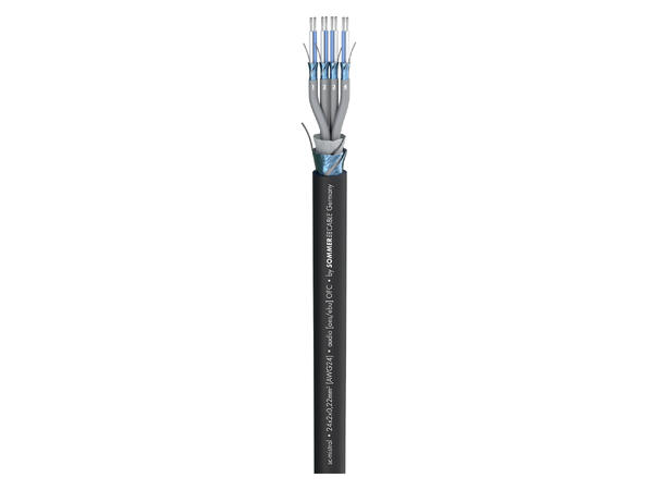 SOMMER Mistral MCF04 Multikabel sort | 2 x 0,22 mm², 4 par