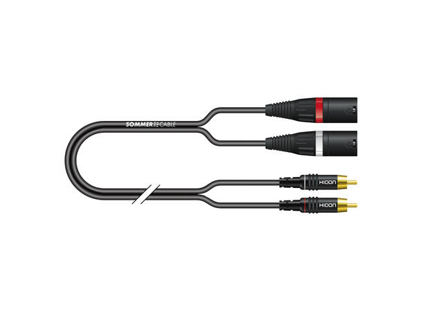SOMMER ON2Y-0100-SW RCA - XLR Kabel 1m