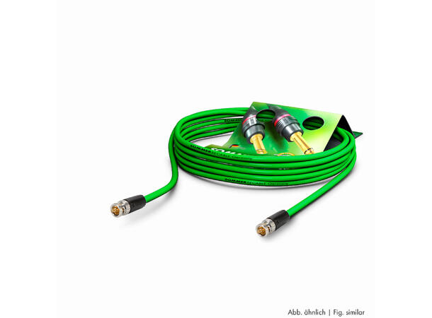 SOMMER SC-Vector 0.8/3.7, HD-SDI 10m. Grønn m/lilla merking. Neutrik BNC