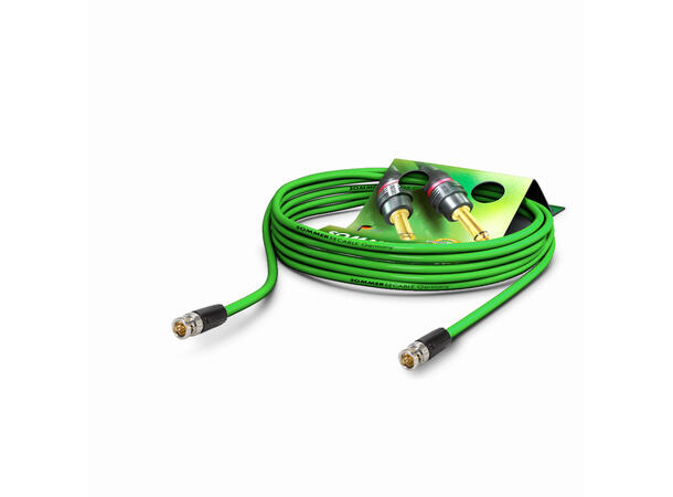 SOMMER SC-Vector 1.6L/7.3, 6G-SDI 10m. Grønn. Neutrik Rear Twist BNC