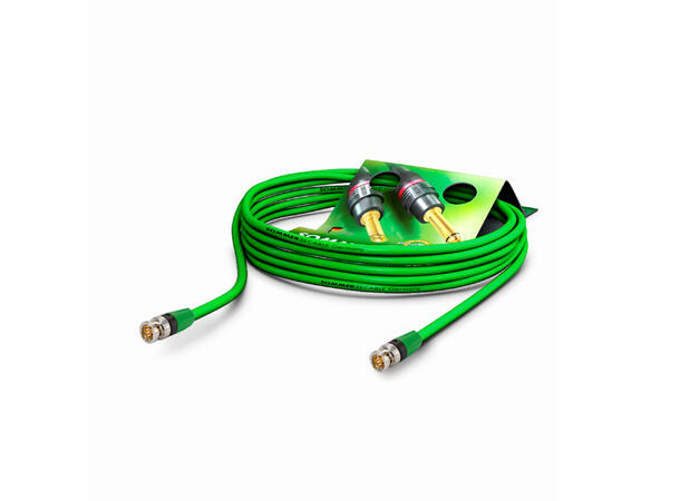 SOMMER SNGR-0120-GN HD-SDI patch 1,2m. Neutrik Rear Twist BNC plugger