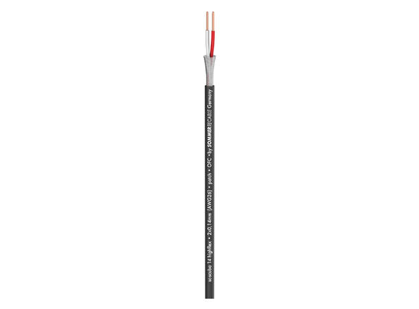 SOMMER Scuba 14 Mikrofonkabel 2 x 0,14 mm², PVC Ø 3,80 mm, sort