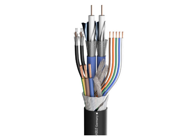 SOMMER Transit MC 2235 HD Hybridkabel power/video/audio/control, S-PVC, sort