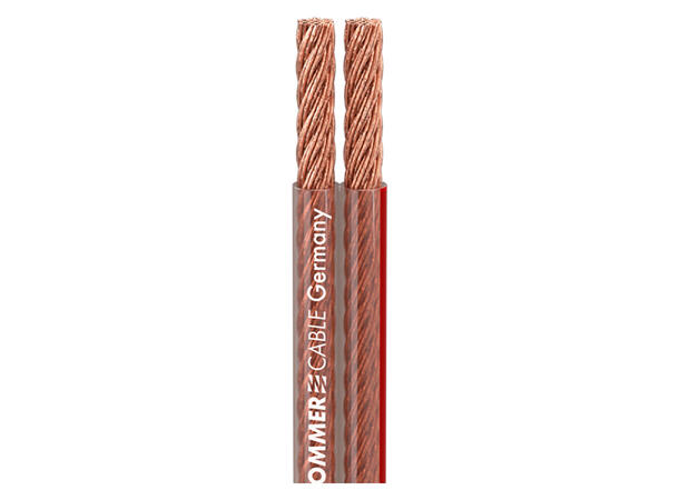 SOMMER Twincord Høyttalerkabel 1 x 2 x 4,00 mm², PVC, transparent