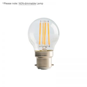4W LED Clear Golf Ball Filament Lamp B22 ideal for use in our festoon lighting